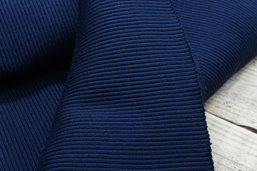 Полотно трикотажне синій темний 45 см