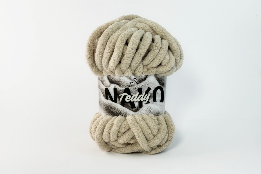 Пряжа NAKO Teddy поліестер 100% бежевий 22м(200гр) 566574-13955