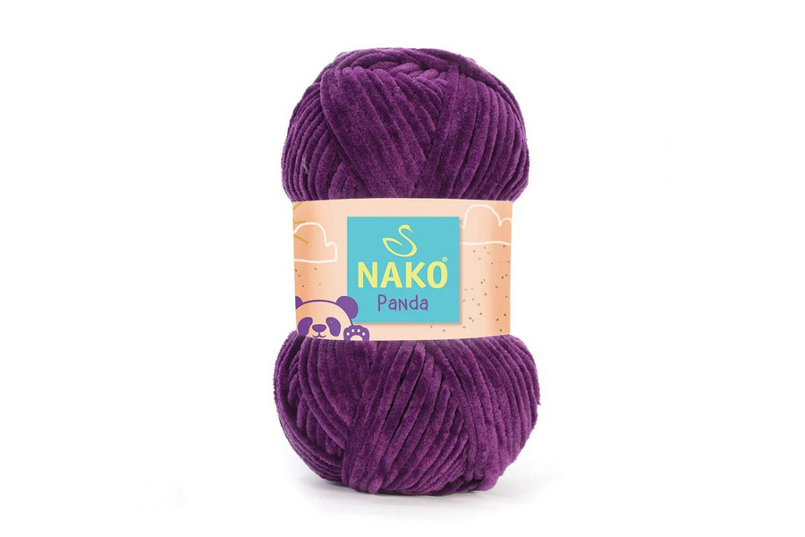 Пряжа NAKO Panda поліестер 100% бузковий темний 120м(100гр) 03119
