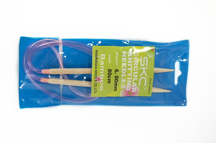 Спиці №6.0 SKC кругові бамбук 6.0мм / 80см