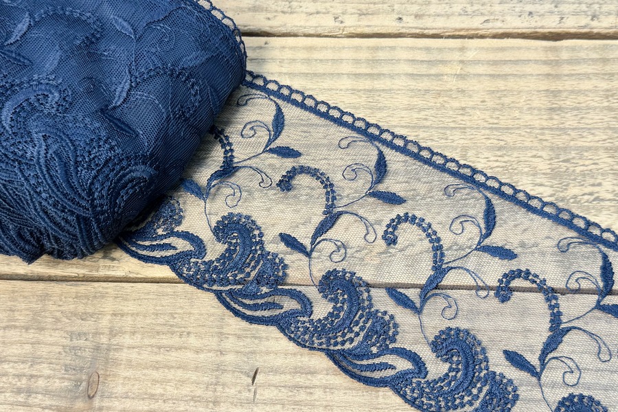 Мереживо блюмарин 100 мм SinemBro синій темний 8BE1173-100-0158