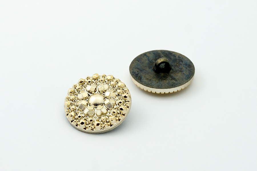 Гудзик на ніжці 28 мм Mertbutton металізований золото TR 626-44-gold