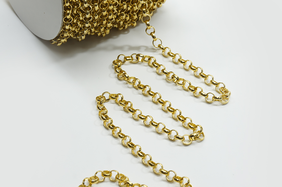 Ланцюг 8х8 мм декоративний MH золото