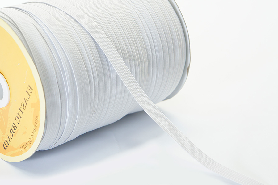 Тасьма еластична 5 мм MH плетена на катушці білий