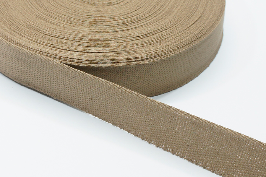 Стрічка кіперна 17 мм Лента бежевий золотистий