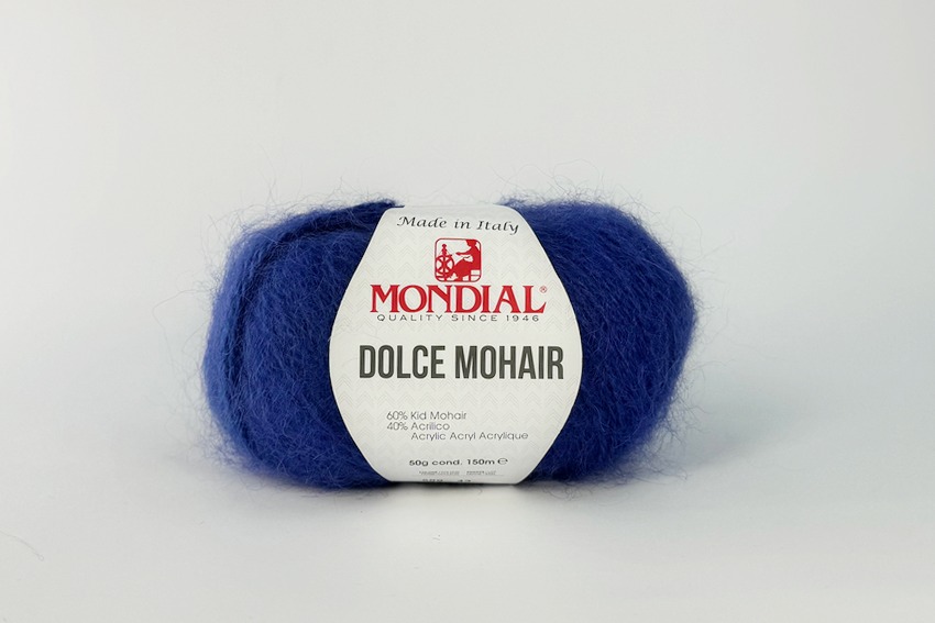 Пряжа Mondial Dolche Mohair кід мохер 60%, акрил 40% електрик яскравий 150м(50гр)