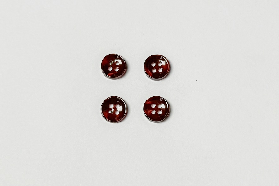 Гудзик 11,5 мм Mertbutton 4 отвори перламутр кораловий 3407-18 3407-18-1109