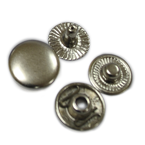 Кнопка 15 мм Alfa неірж. NS New Star пробивна, нержавіюча нікель