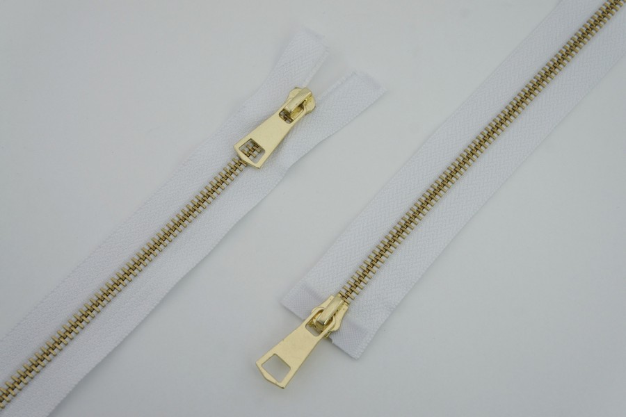 Блискавка MH Тип 5, 2 замка білий 110 см 5MTO-110-501-gold