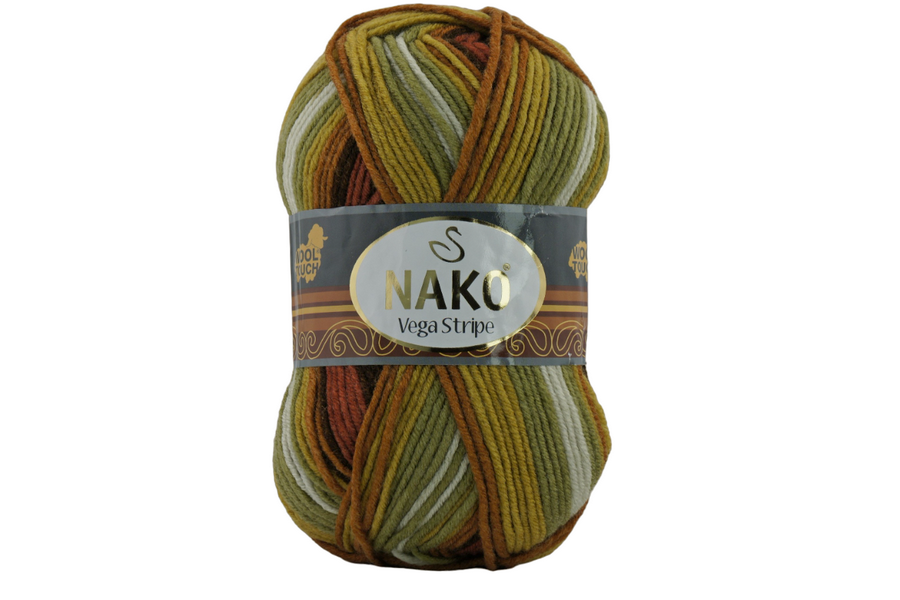 Пряжа NAKO Vega stripe акрил 100% різнокольоровий 195м(100гр) 205029-82419