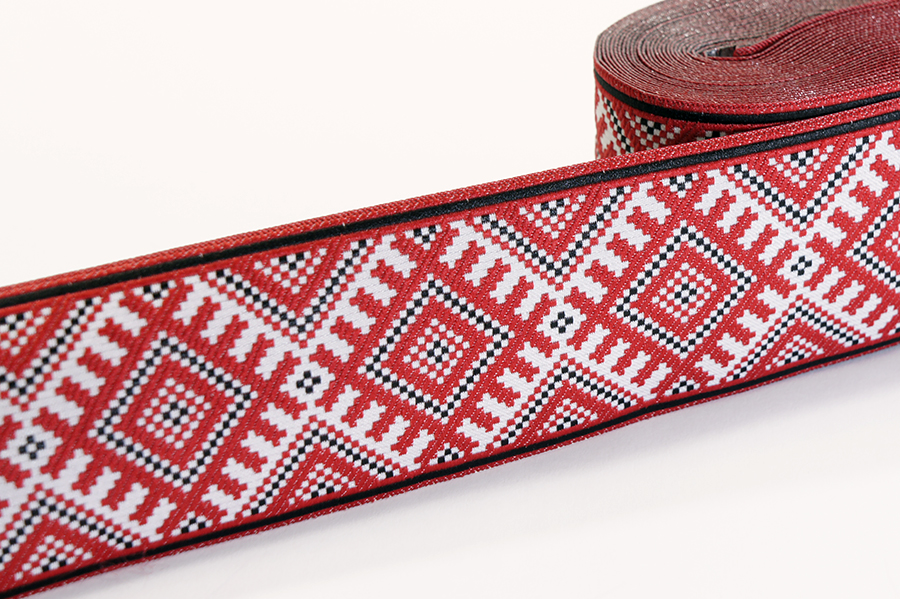 Тасьма 50 мм гобелен червоний 16-50-1324/999