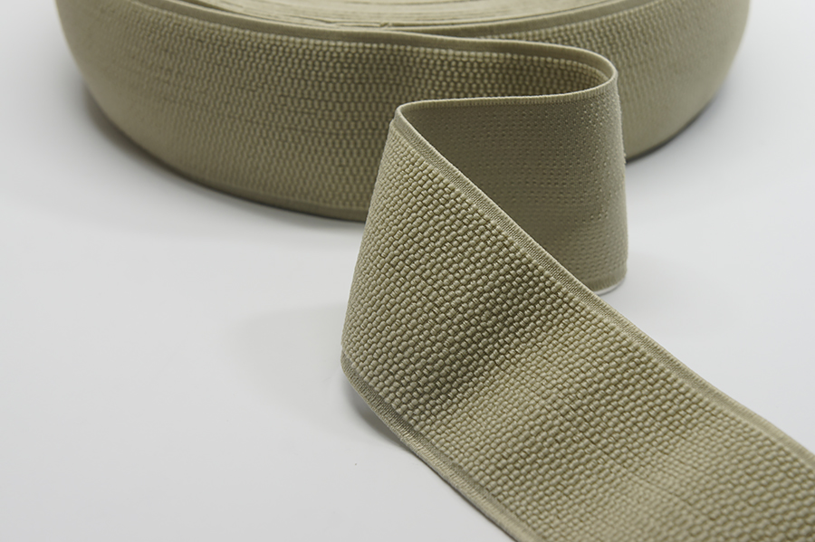Тасьма еластична 60 мм ткана льон