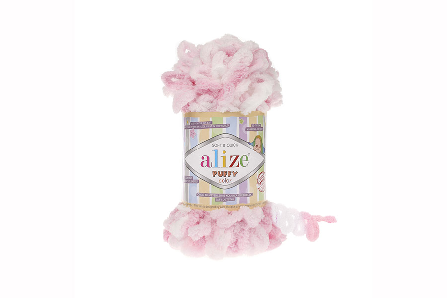 Пряжа Puffy поліестер 100% різнокольоровий 9м(100гр) 267-777м/5863