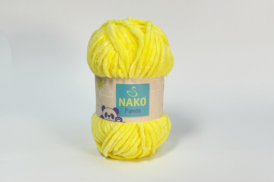 Пряжа NAKO Panda поліестер 100% жовтий яскравий 120м(100гр) 03093