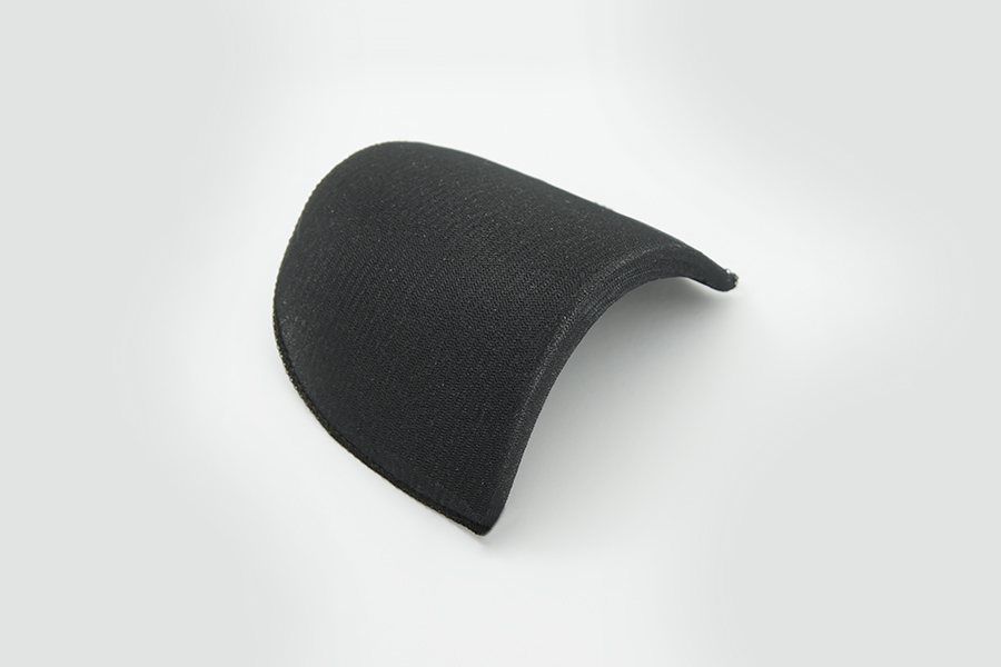 Підплечник 12 мм прямий обшитий чорний ВО-12Д-000