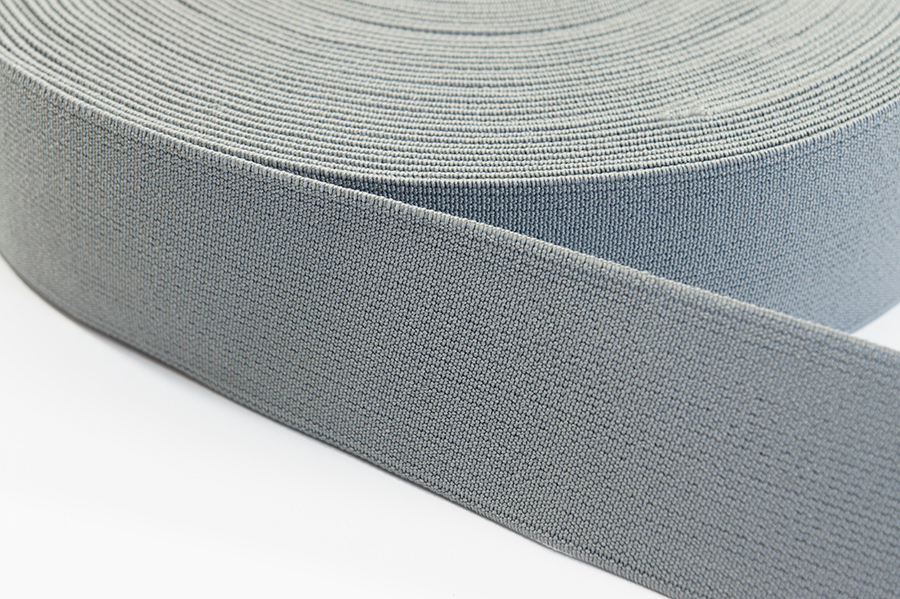 Тасьма еластична 50 мм взуттєва Лента ткана сірий світлий