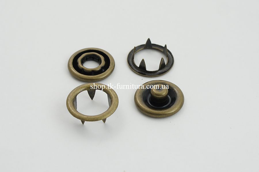 Кнопка 15 мм Spring NS New Star стара латунь