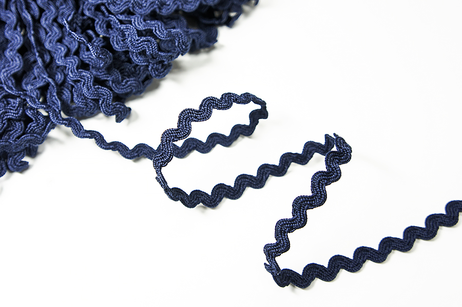 Тасьма в'юнок (хвилька) 6 мм Лента синій темний 1-12-675030