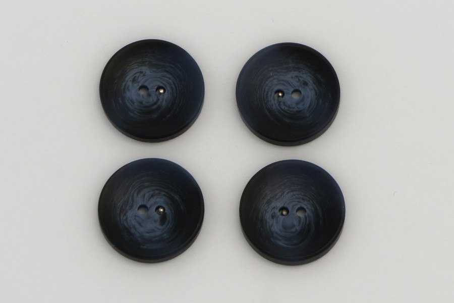 Гудзик 25 мм Mertbutton 2 отвори класичний синій темний FNL-251/253 FNL-253-40-0808