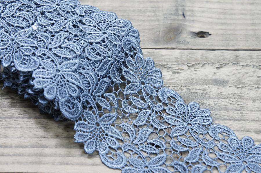 Мереживо гіпюр 100 мм SinemBro сірий