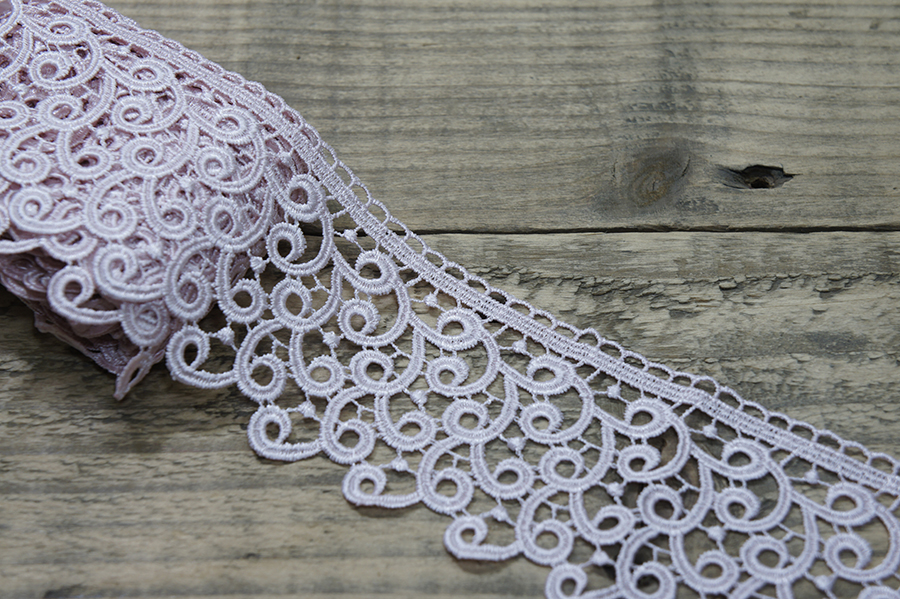 Мереживо гіпюр 70 мм SinemBro рожевий 4G4193-70-1294