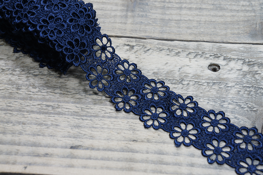 Мереживо гіпюр 45 мм SinemBro синій темний 4G4092-45-0875