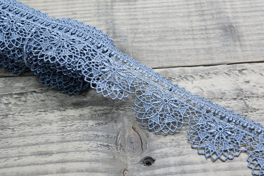 Мереживо гіпюр 55 мм Mertbutton сірий