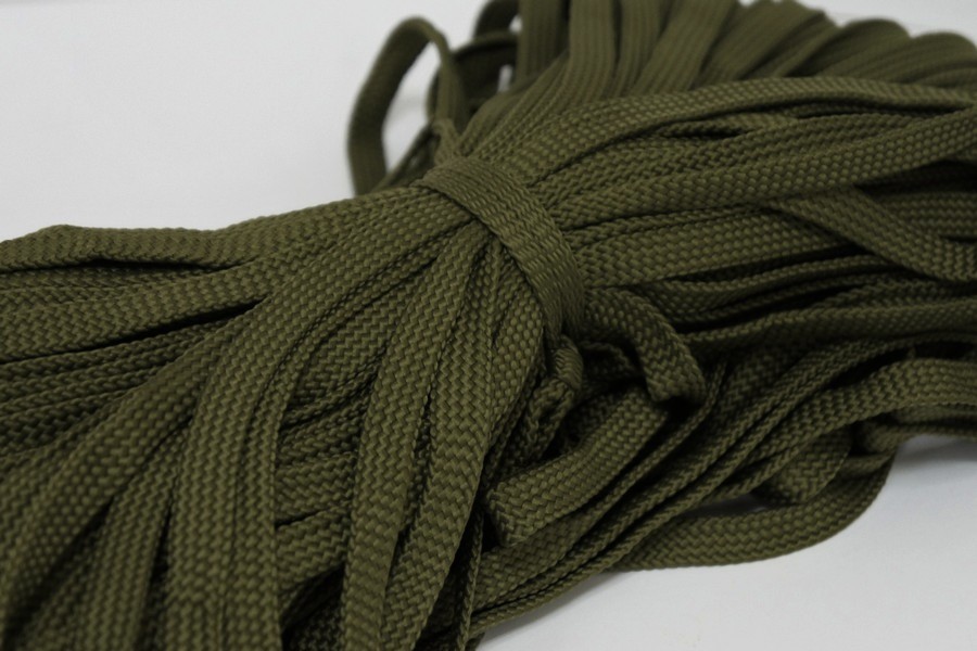 Шнур 12.0 мм для взуття хакі зелений