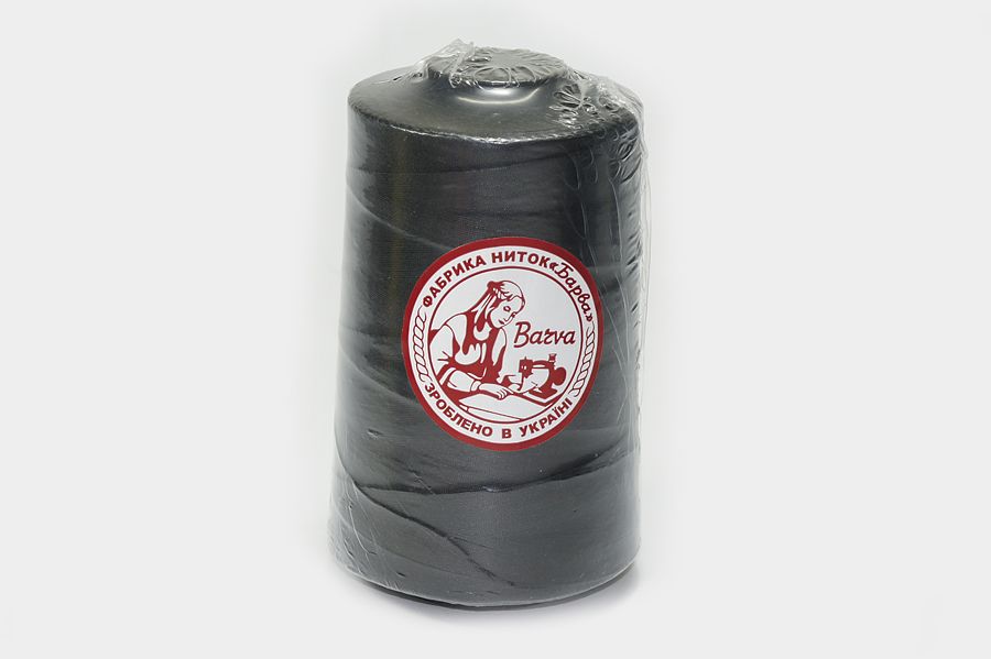 Нитки швейні №28/3 Barva армовані поліестер 100% чорний 2500 м 0000