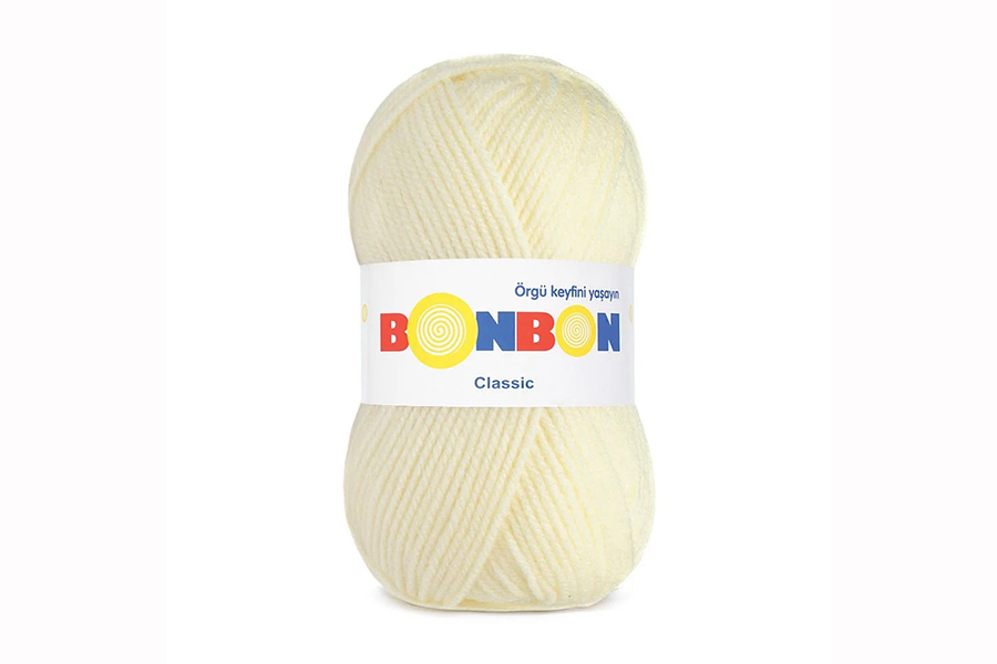 Пряжа NAKO Bonbon Classic акрил 100% жовтий блідий 200м(100гр) 98511