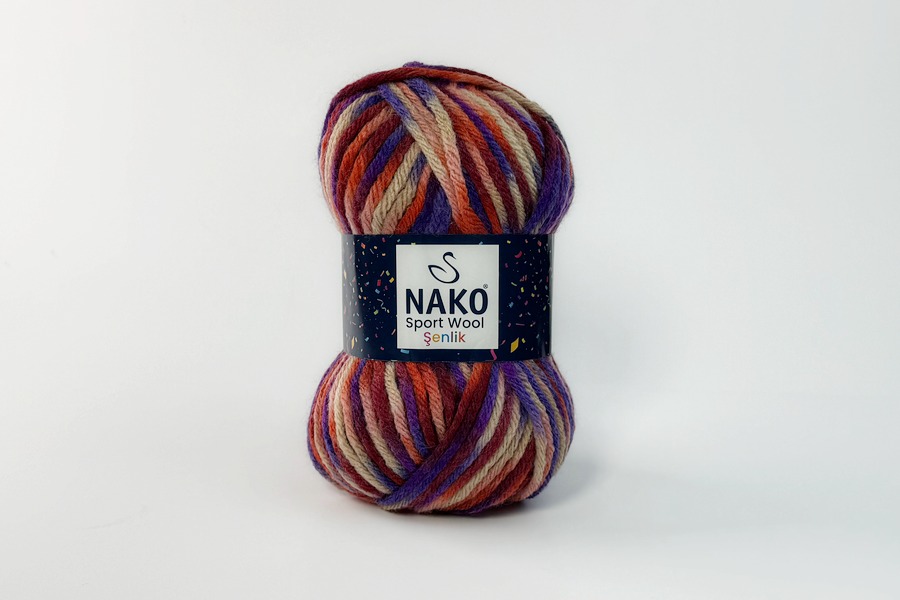 Пряжа NAKO Sport wool Senlik вовна 25%, акрил 75% 120м(100гр)