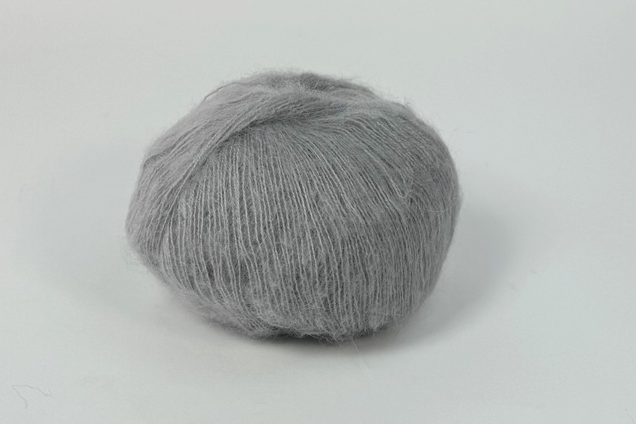 Пряжа Mohair кід мохер 75%, поліамід 25% сірий 200м(25гр) 6032-7067-27