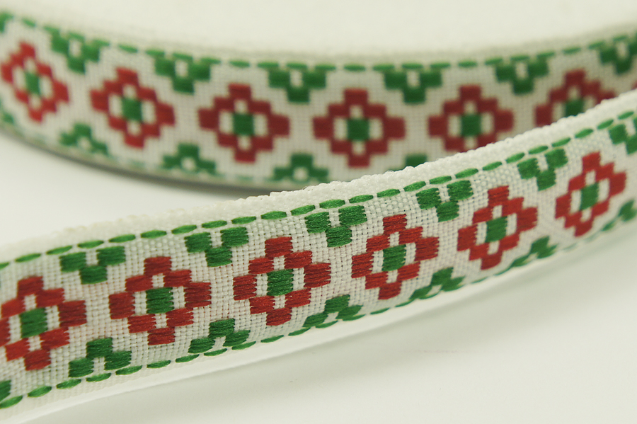 Тасьма 17 мм білий 4В124-6-0242/0302