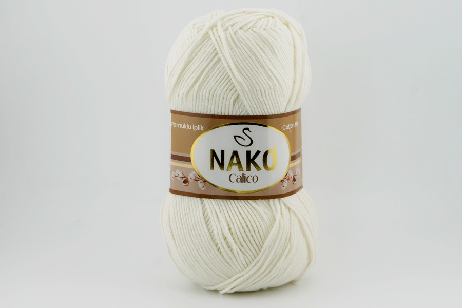 Пряжа NAKO Calico бавовна 50%, акрил 50% молочний 245м(100гр) 03782