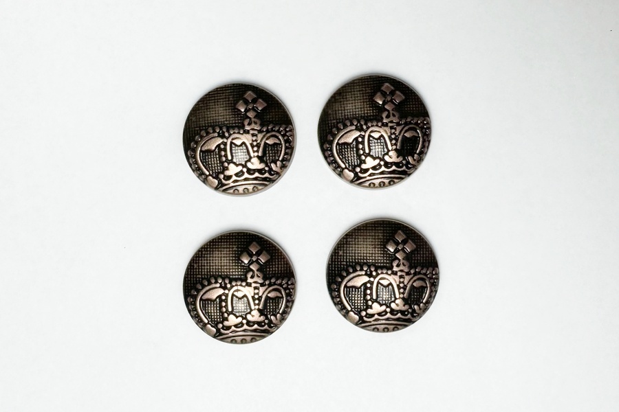 Гудзик на ніжці 25 мм Mertbutton металізований мідь 241е