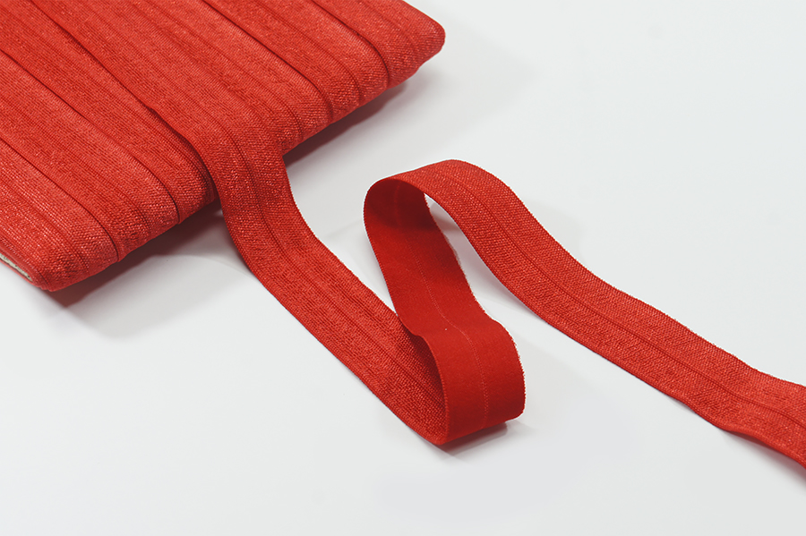 Бейка 20 мм блискуча, еластична червоний