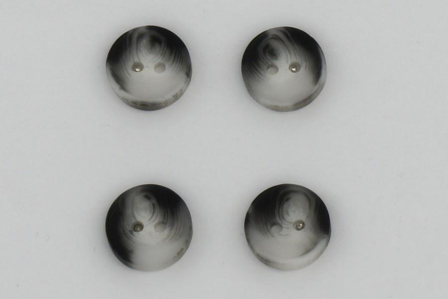 Гудзик 15 мм Mertbutton 2 отвори класичний сірий темний