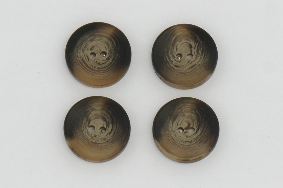 Гудзик 25 мм Mertbutton 2 отвори класичний шоколадний FNL-251/253