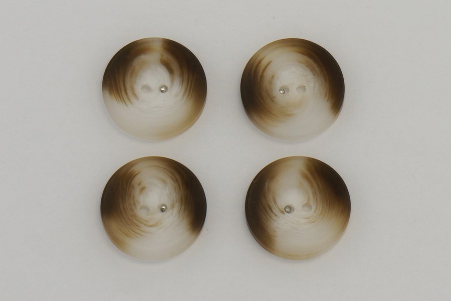 Гудзик 25 мм Mertbutton 2 отвори класичний какао FNL-251/253