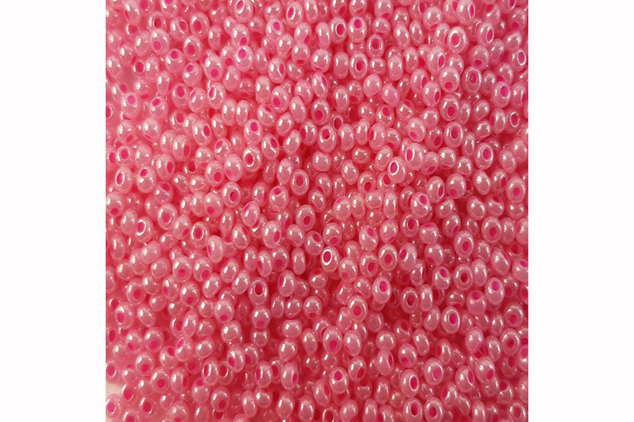 Бісер Preciosa 37177 №10 алебастр фарбована серединка рожевий 2,3 мм