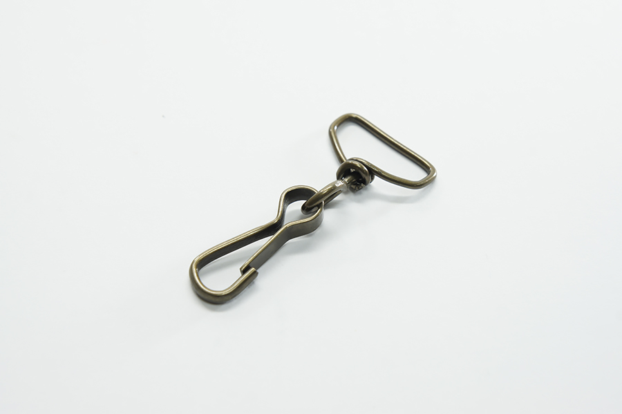 Карабін 30 мм з рамкою 20 мм Castiglioni простий, з рамкою стара латунь