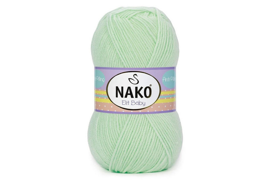 Пряжа NAKO Elit Baby акрил 100% м'ятний яскравий 250м(100гр) 0258