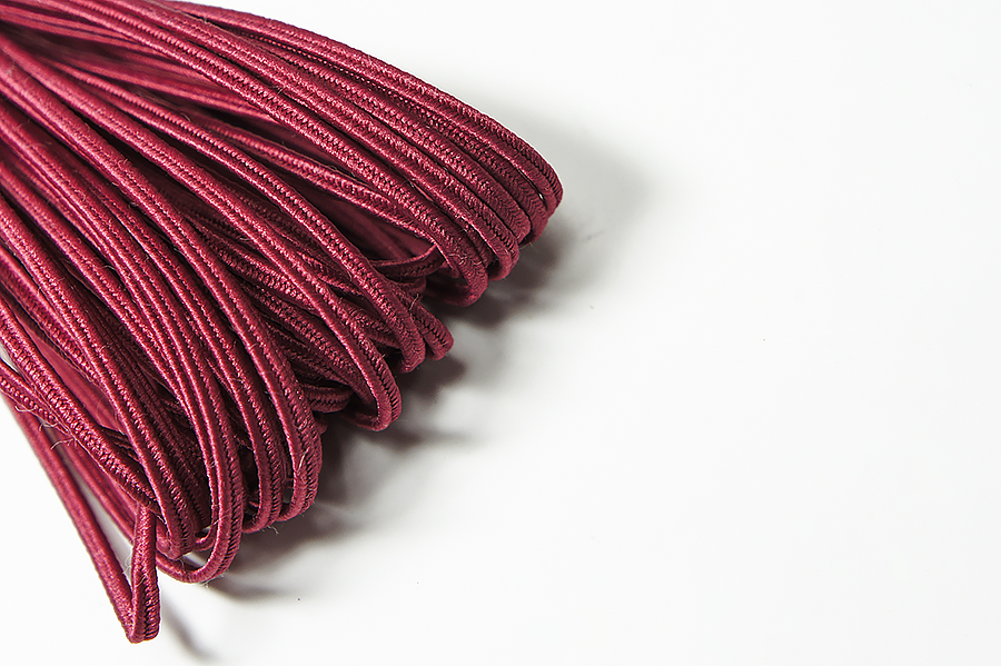 Шнур 2.5 мм сутажний Лента малиновий