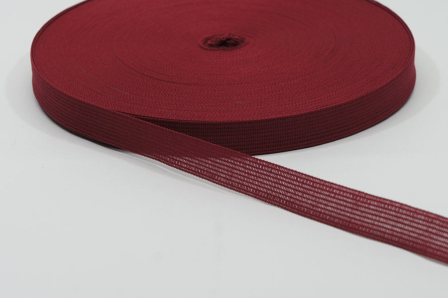 Тасьма 15 мм Лента в'язана малиновий темний