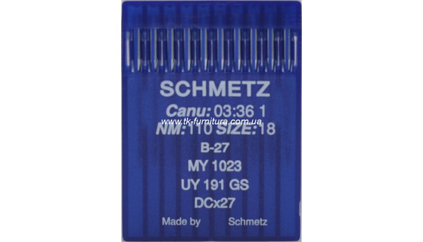 Голки для оверлока №110 SCHMETZ кругле стандартне вістря DCx27