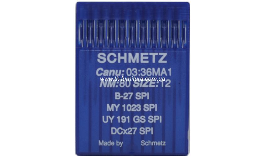 Голки для оверлока № 80 -SPI SCHMETZ кругле гостре вістря №80 DCx27