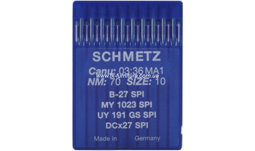 Голки для оверлока № 70 -SPI SCHMETZ кругле гостре вістря №70 DCx27