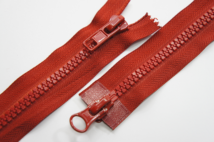 Блискавка Тип 8, 2 замка червоний 85 см