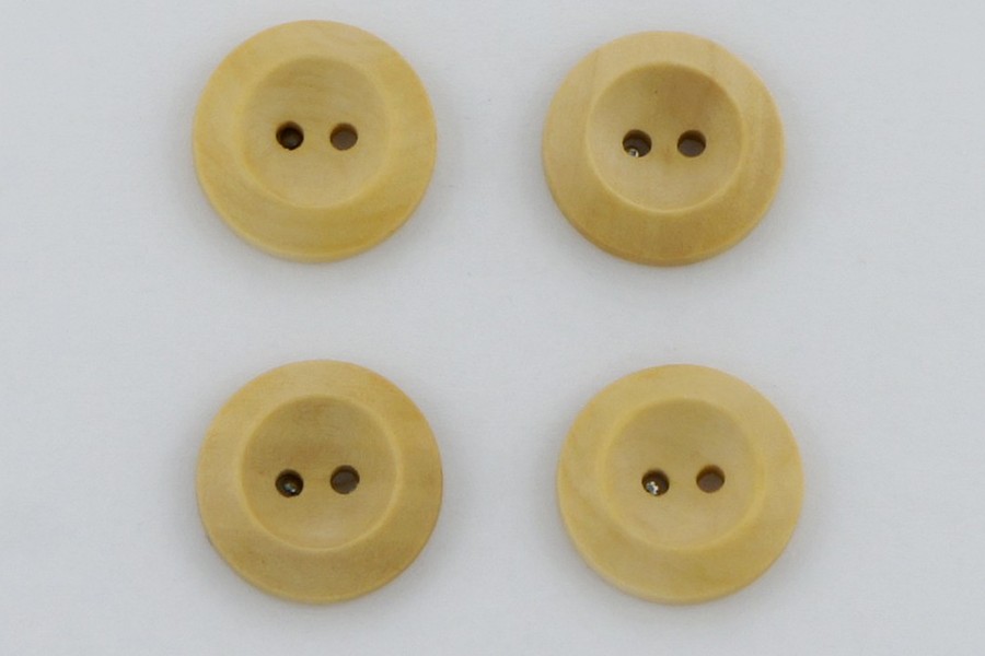 Гудзик 20 мм Mertbutton 2 отвори під дерево персиковий блідий