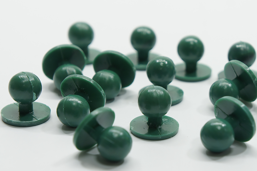 Гудзик на ніжці 18 мм пластик зелений яскравий